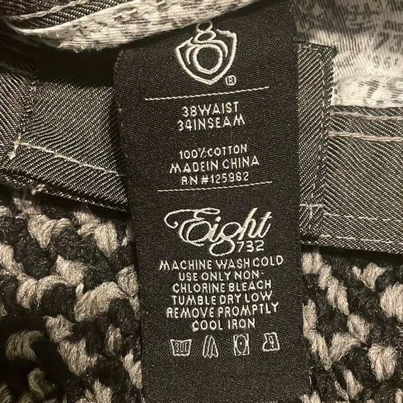 Eight 732 Jeans Men’s Size 38 Y2K Baggy Retro Hip Hop Jeezy Denim Embroidered - Picture 9 of 10